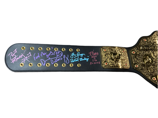 Official WWE Big Gold Replica Belt Multi Signed