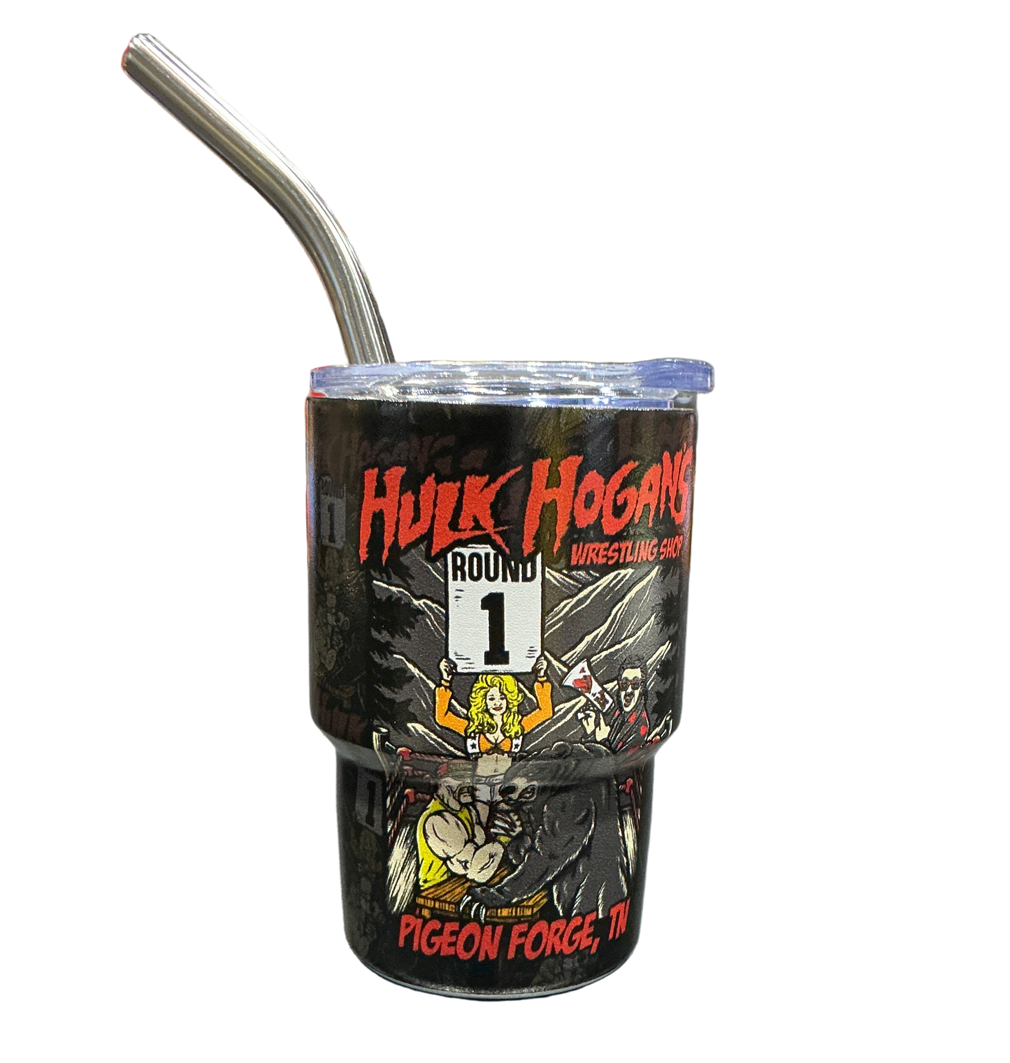 Bear Arm Wrestling Mini Tumbler