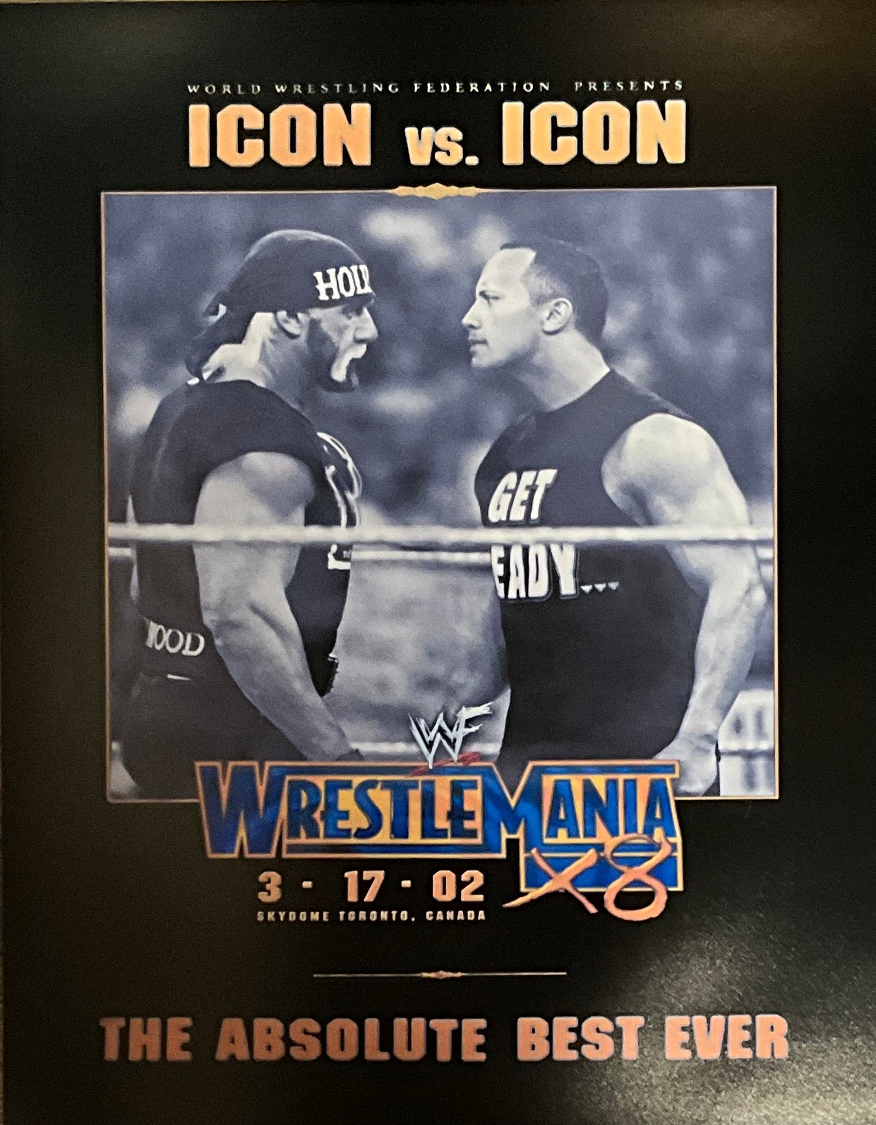 Icon Vs Icon Hollywood Hogan And The Rock 16x20 Unsigned Poster
