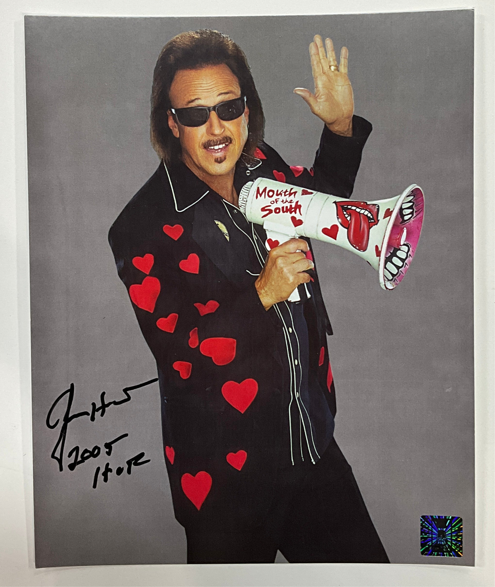 Jimmy Hart Megaphone Autographed 8x10 Photo – Hogan's Beach Shop