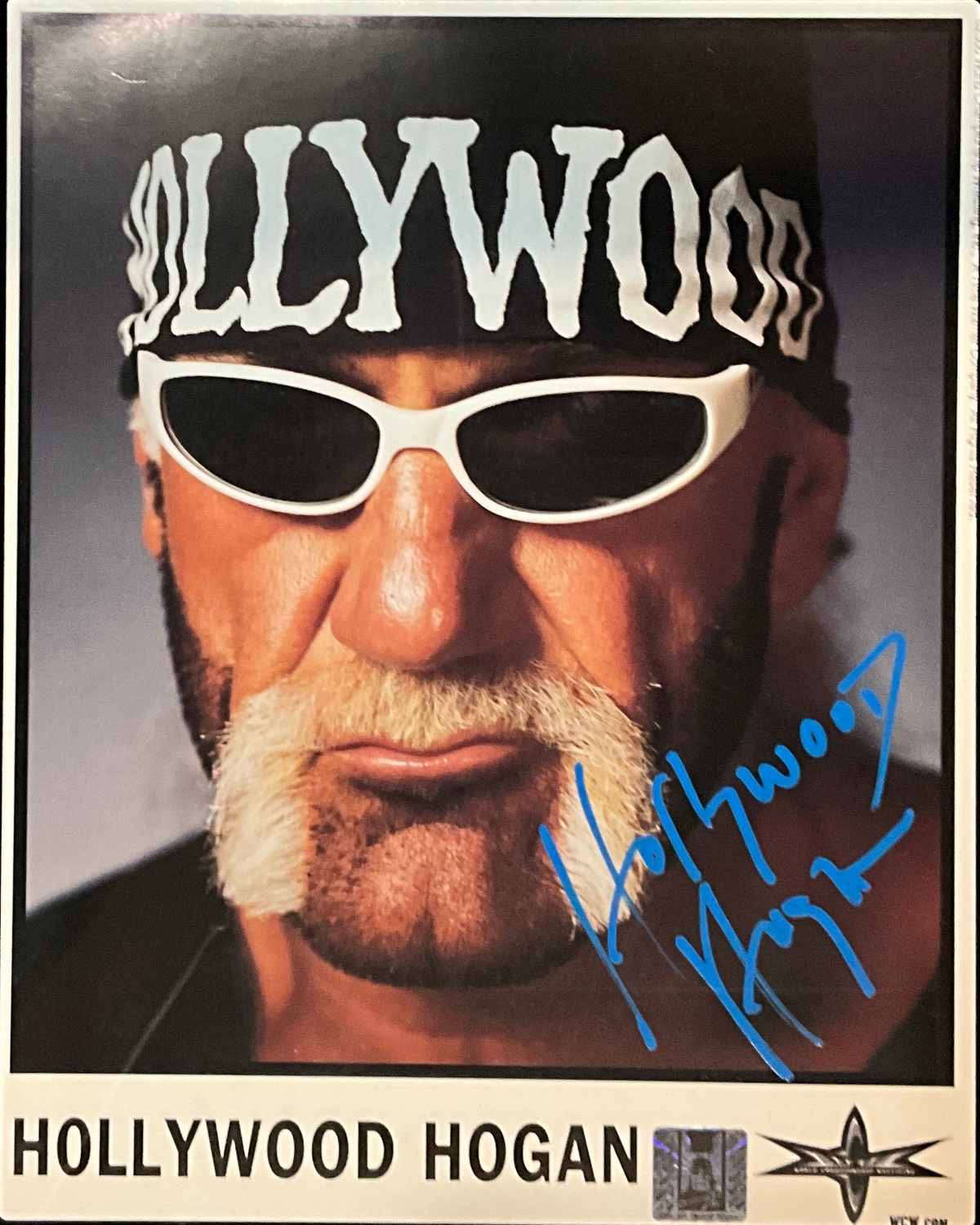 Framed Hollywood Hogan Face WCW Autographed 8x10 Photo