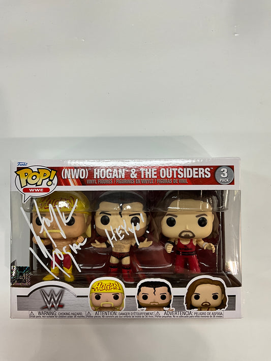 Signed nWo Hogan & The Outsiders Funko Pop! 3 pack