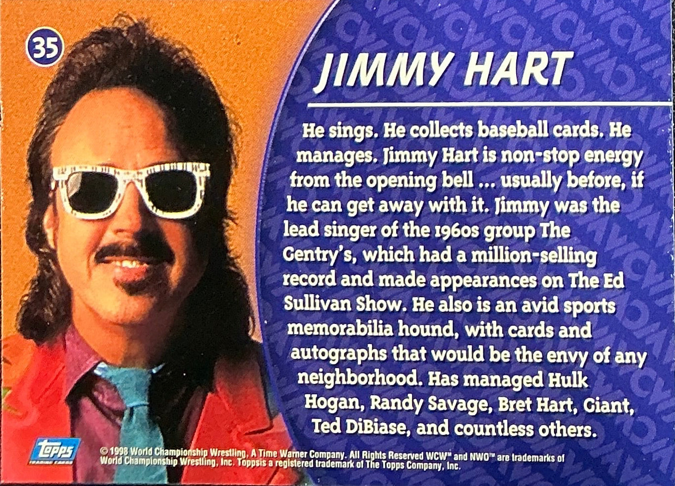 Signed Jimmy Hart WCW #35 Topps Trading Card