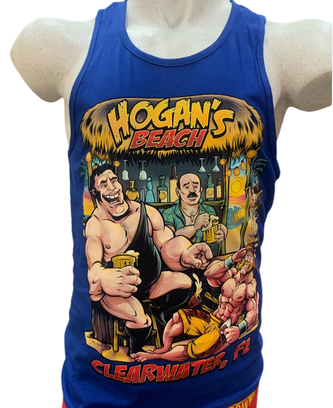 Mens Blue Andre Bar Tank Top