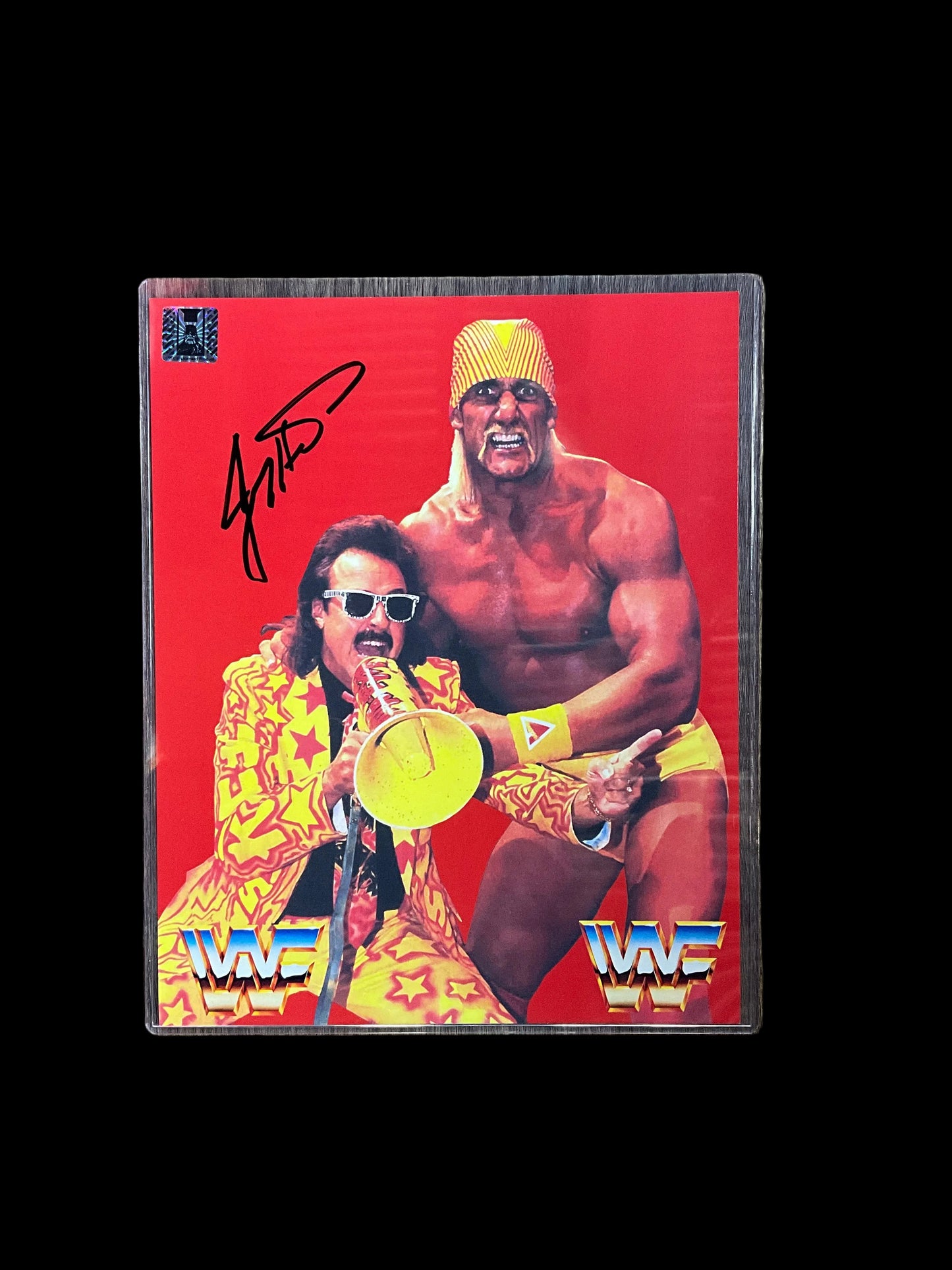WWF Jimmy Hart Signed and Hulk Hogan 8x10 Photo