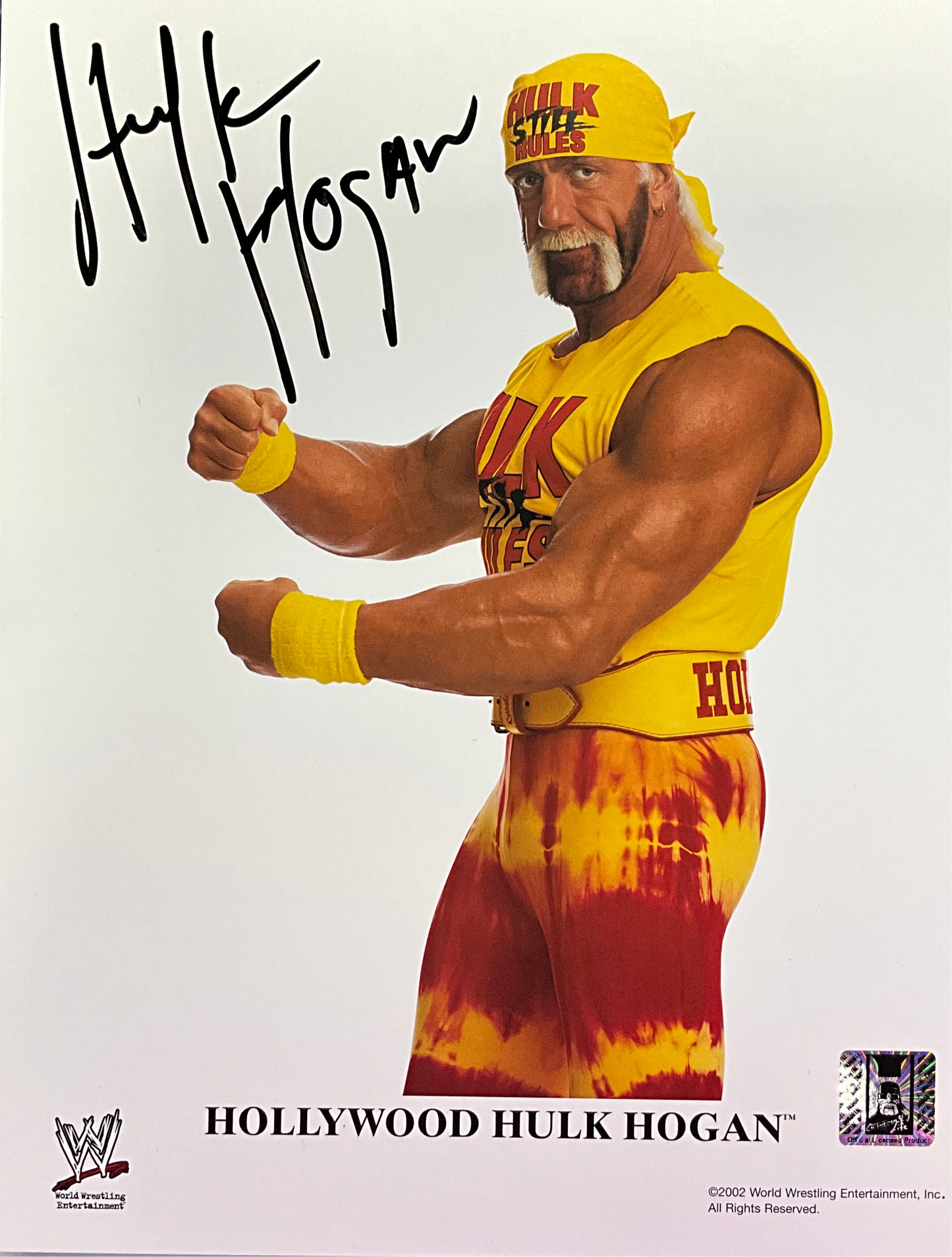 Signed Holllywood Hogan WWE 2002 Promo 8x10 Photo