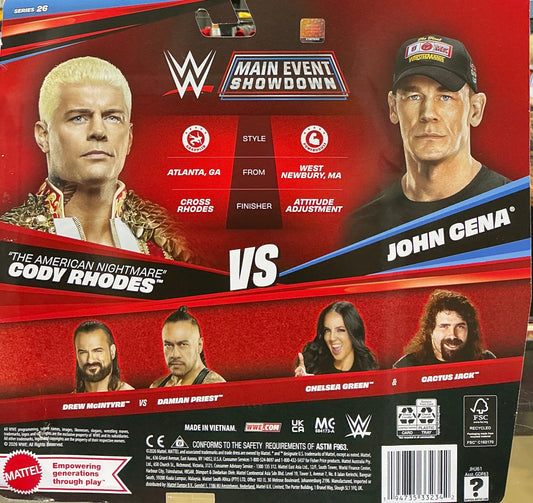 WWE Main Event Showdown Cody Rhodes and John Cena