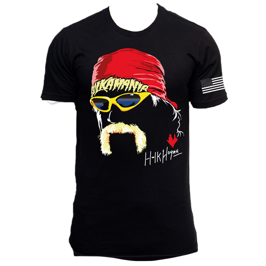 Black Hulk Mustache Adult T-Shirt