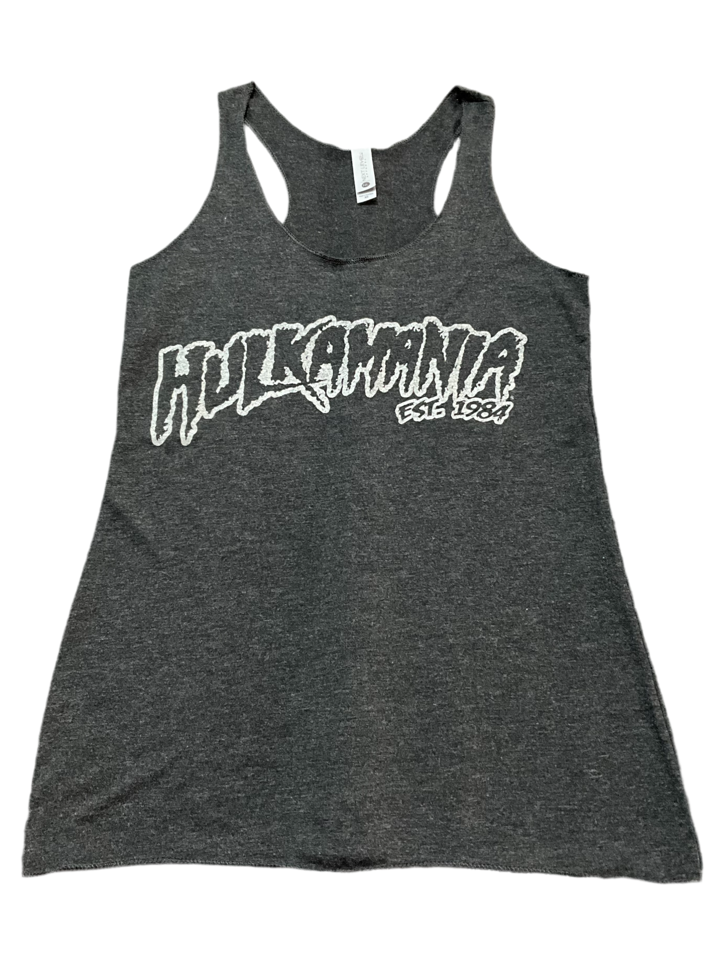 Womens Black Hulkamania Outline Tank Top