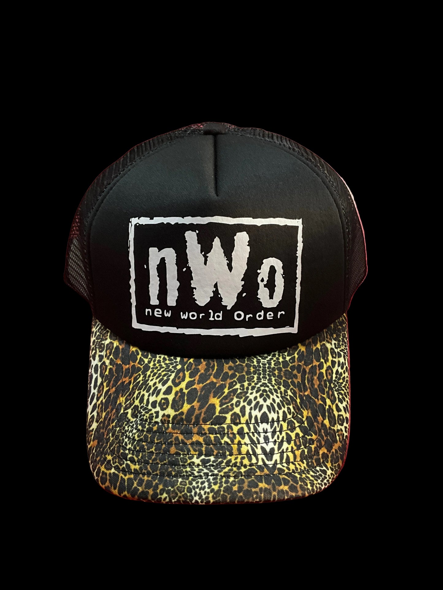 Black/ Leopard nWo Trucker Hat