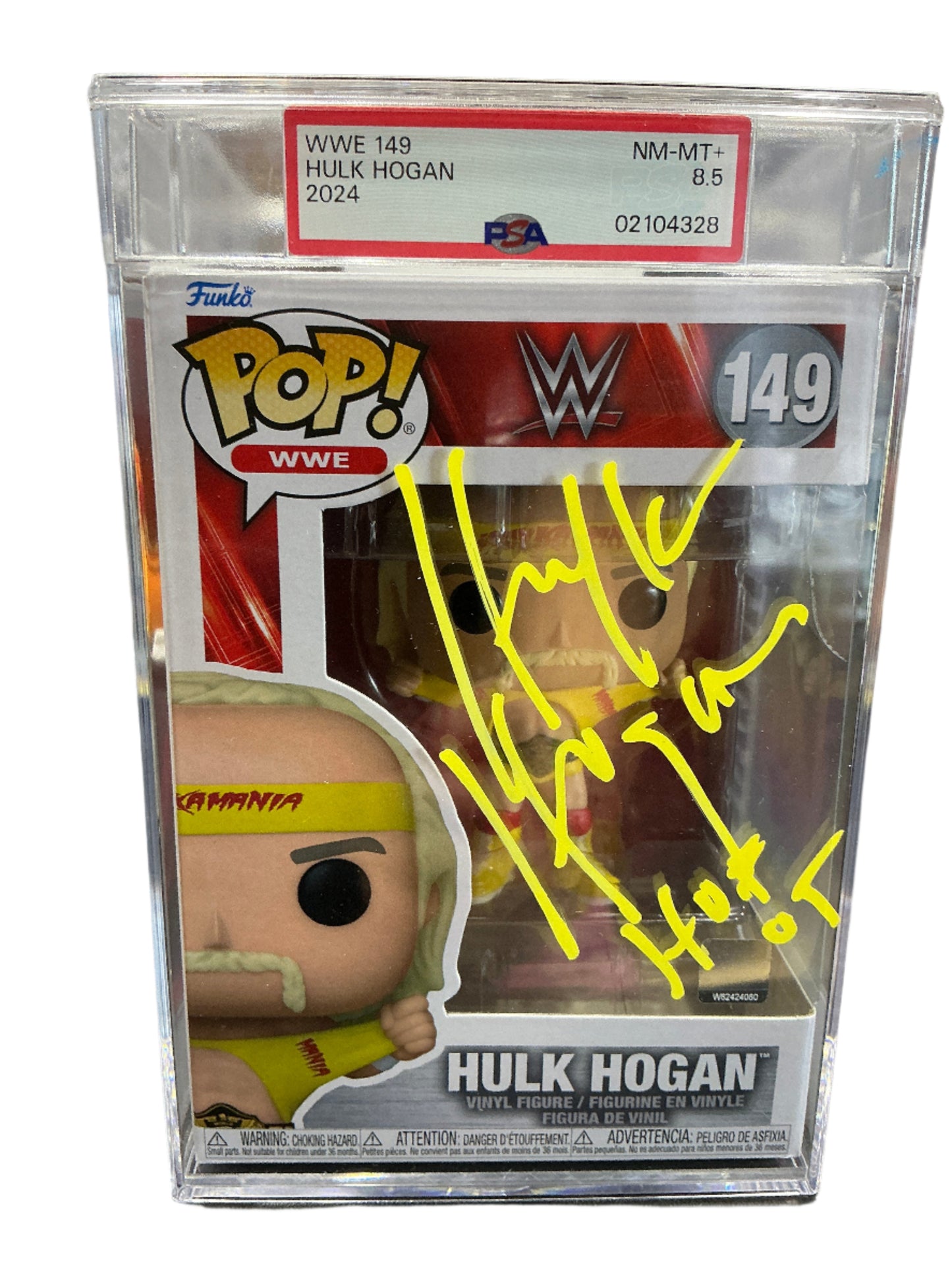 Graded 8.5 - Hulk Hogan Signed Funko Pop Figure #149