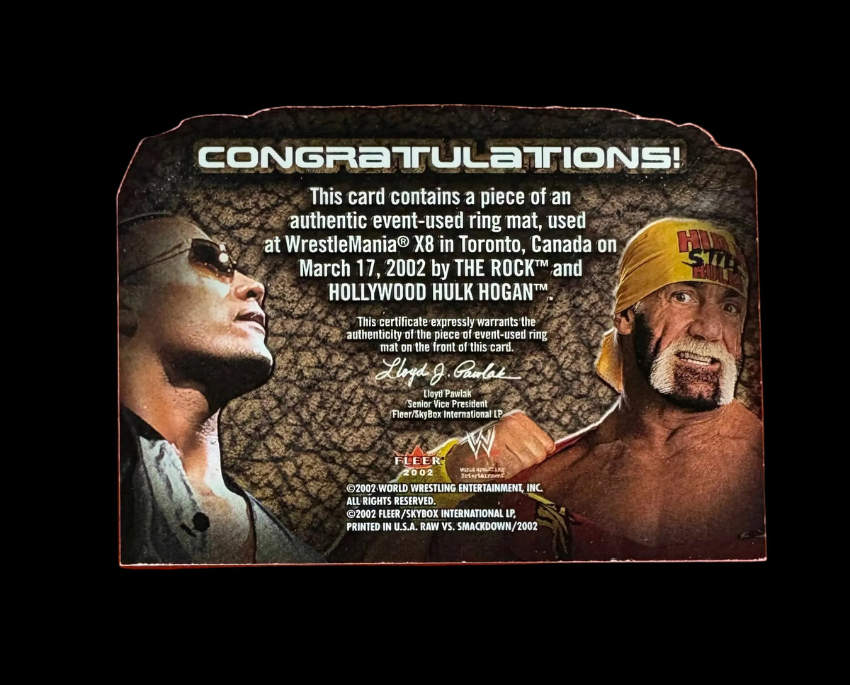 Fleer Wrestlemania 18 Mat Relic Trading Card Signed