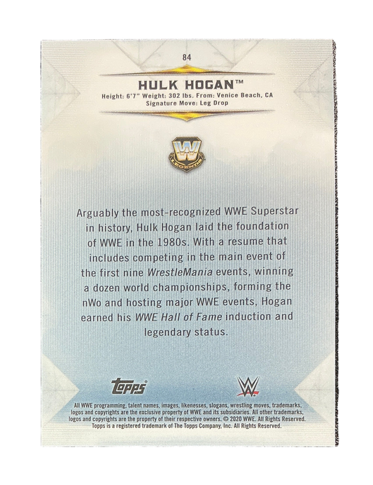 Topps WWE Legends Hulk Hogan #84 56/99 Trading Card