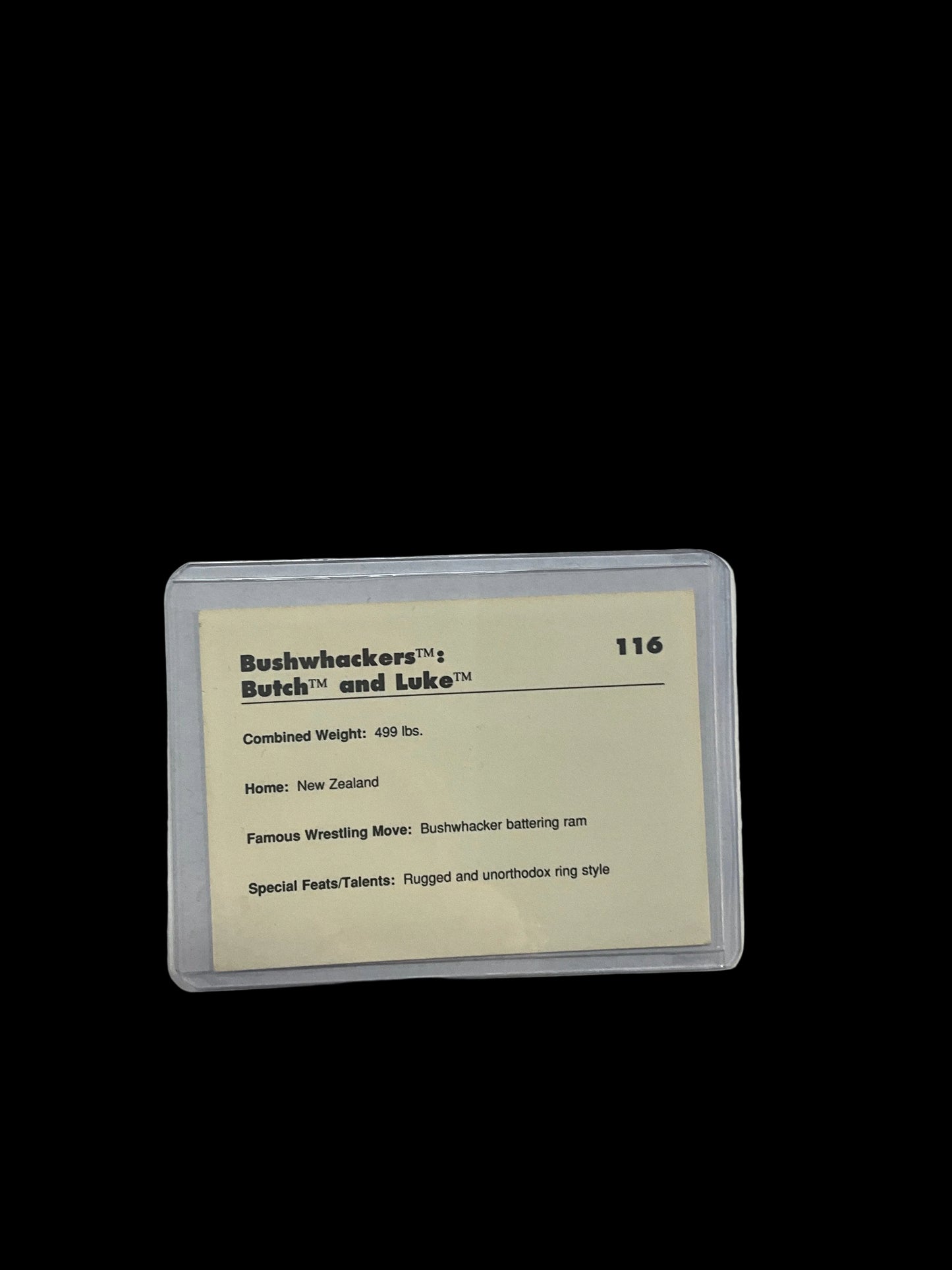 Bushwhacker Luke Signed Trading Card #116