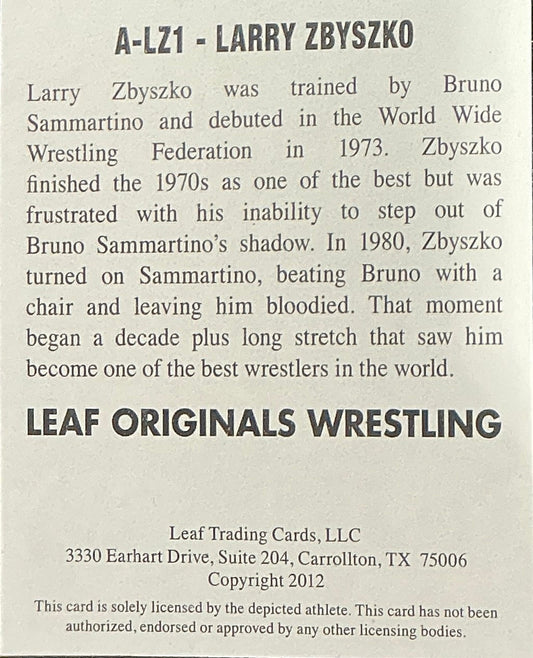 Consignment CM - Leaf Originals Larry Zbyszko Signed Trading Card