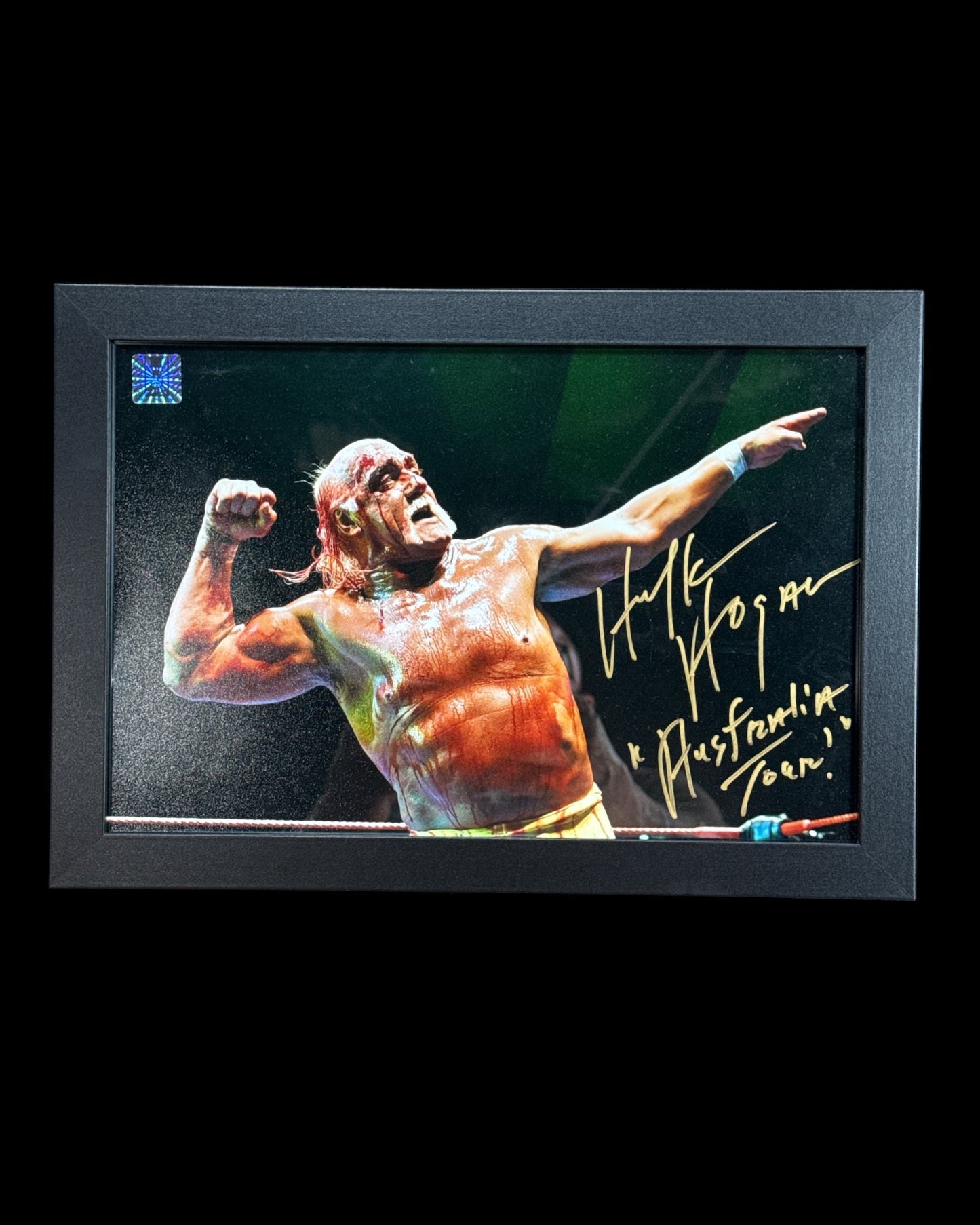 Hulk Hogan signed 12x8 Australian Tour