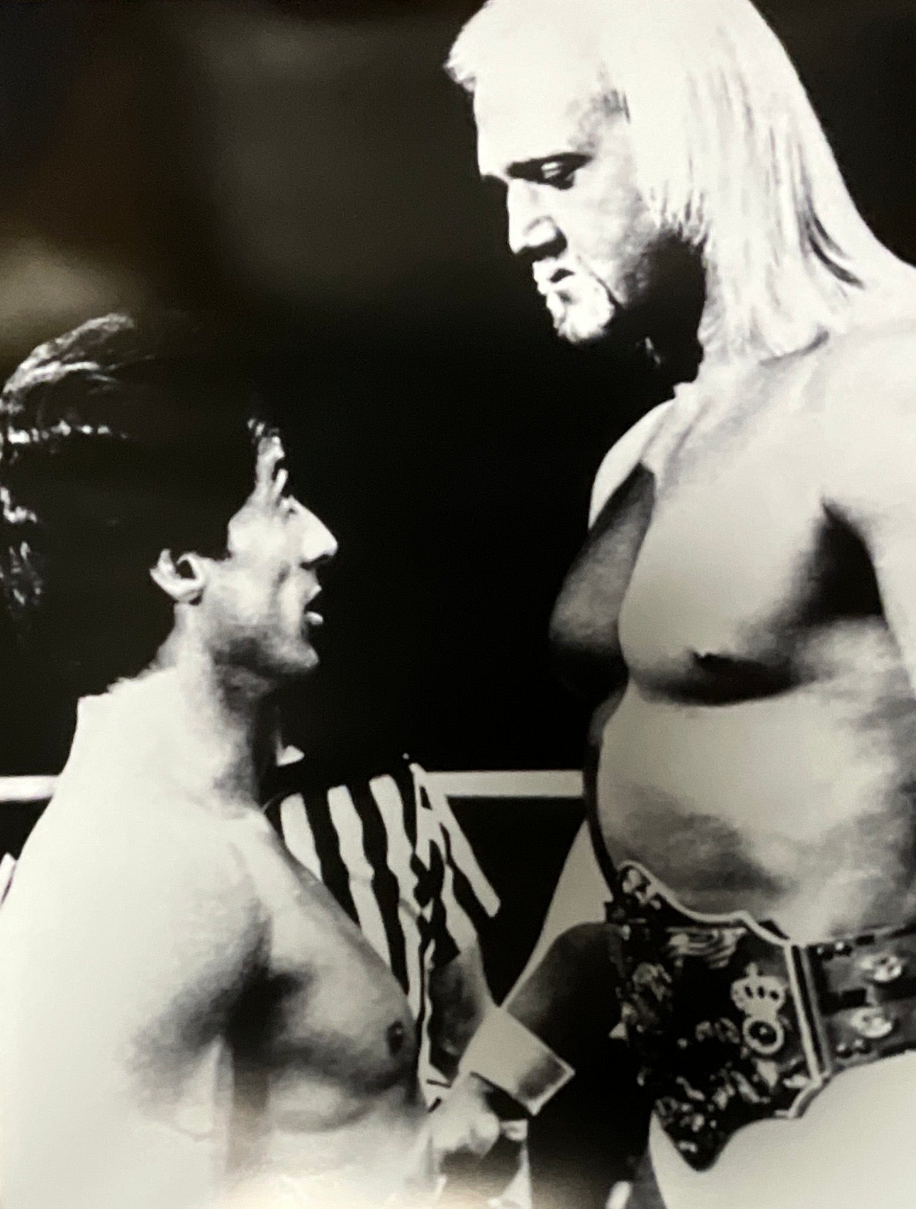 Black & White Hulk Hogan And Rocky III 18x24 Unsigned Poster