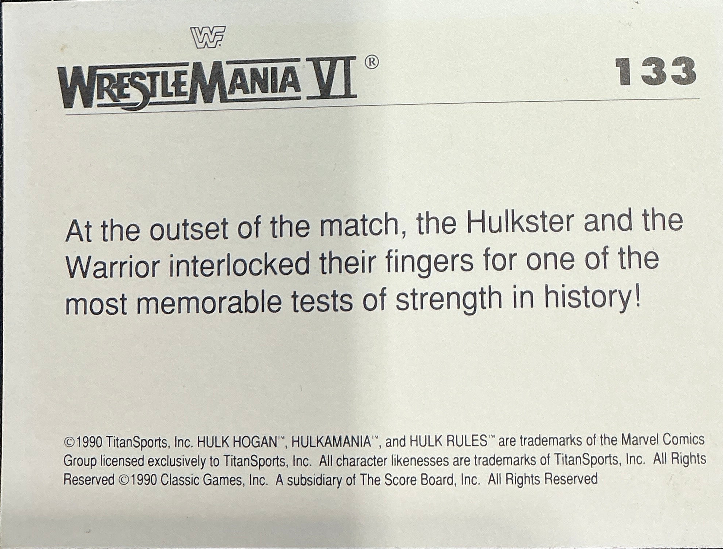 Consignment SR - Signed Classic WWE WrestleMania #133 Trading Card