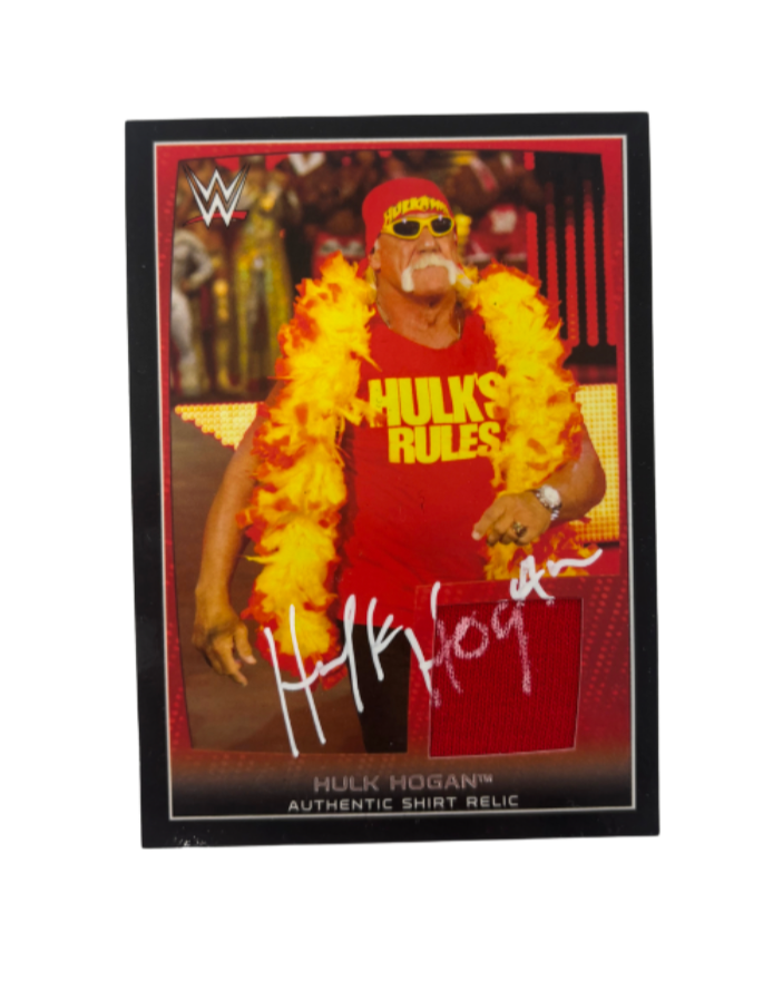 Hulk hogan Authentic Shirt Relic Trading Card Signed