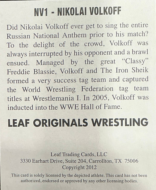 Consignment CM - Leaf Originals Nikolai Volkoff Signed Trading Card
