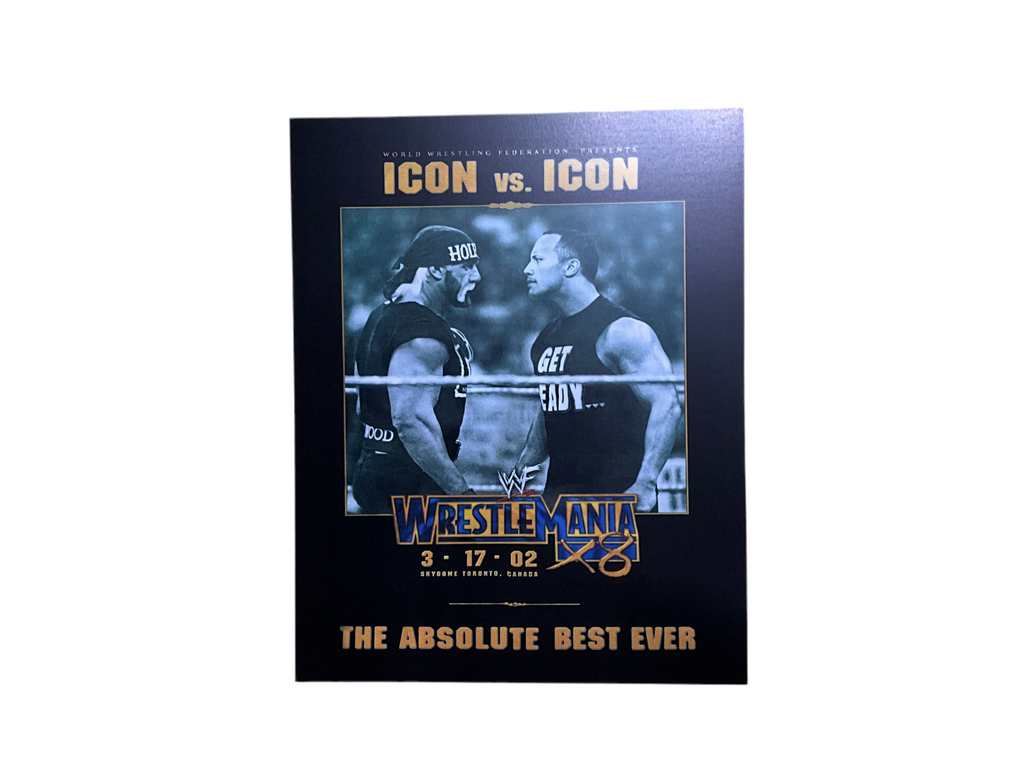 Hulk The Rock Icon vs Icon Wrestlemania X8 Unsigned 8x10 Photo