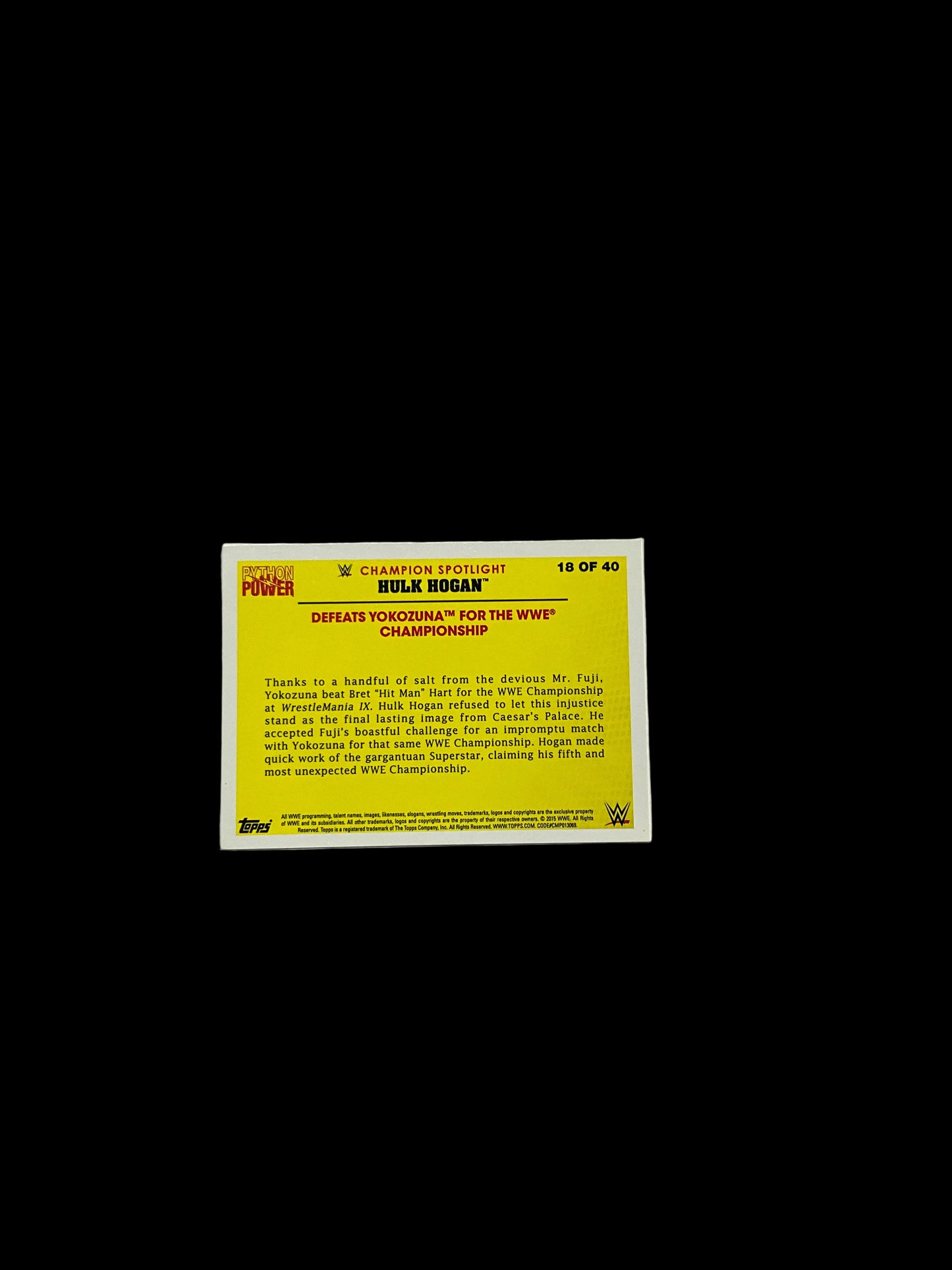 Hulk Hogan Signed Topps Trading Card #83