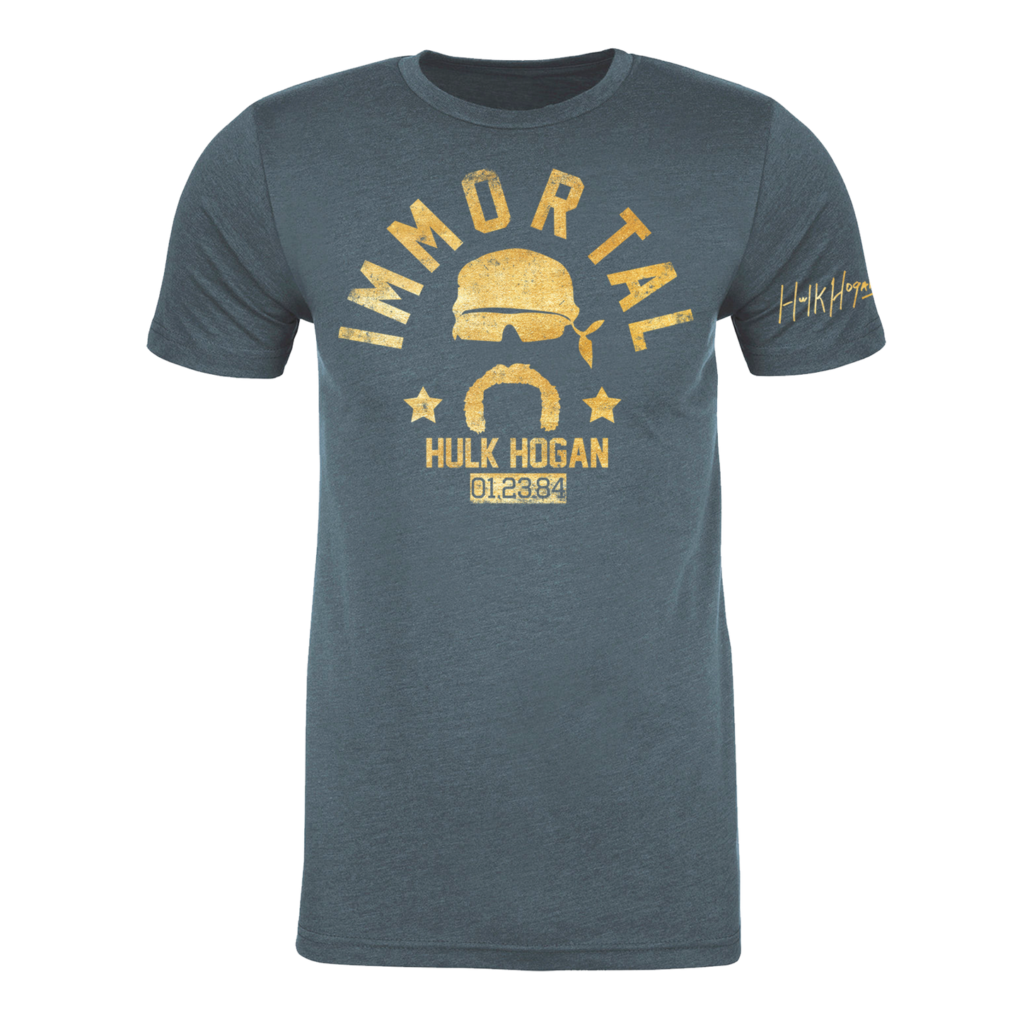 Slate Blue Gold Foil Immortal Adult T-Shirt