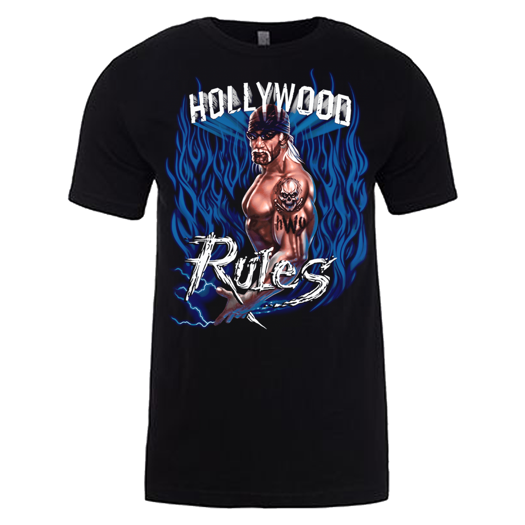 Blue Flame Hollywood Rules Adult T-Shirt Hogan's Beach Shop Blue Flame Hollywood Rules Adult T-Shirt Hogan's Beach Shop