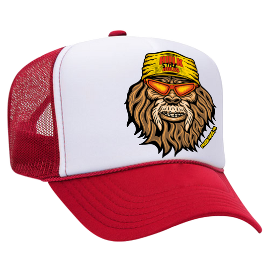Red/White Hulksquatch Hulk Still Rules Trucker Hat