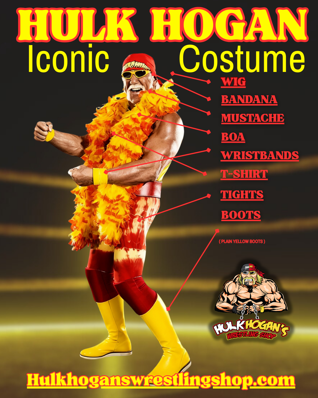Hulkamania Hulk Hogan Adult Costume