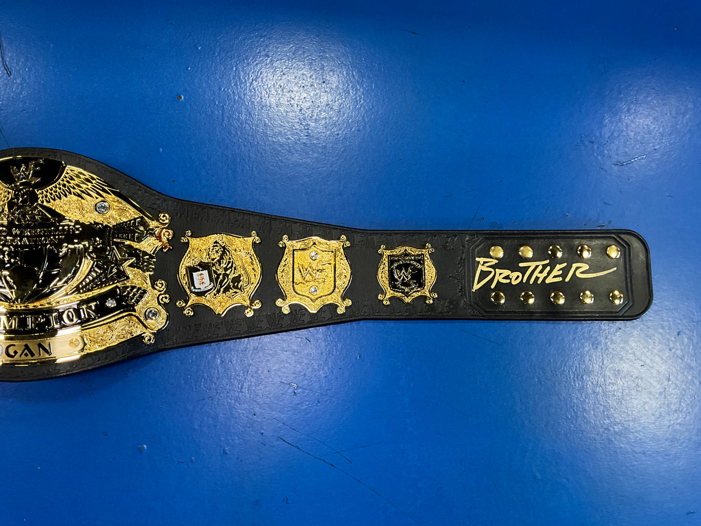24kt Gold Plated Hulk Hogan Undisputed World Heavyweight Championship SIGNED Replica Title Belt