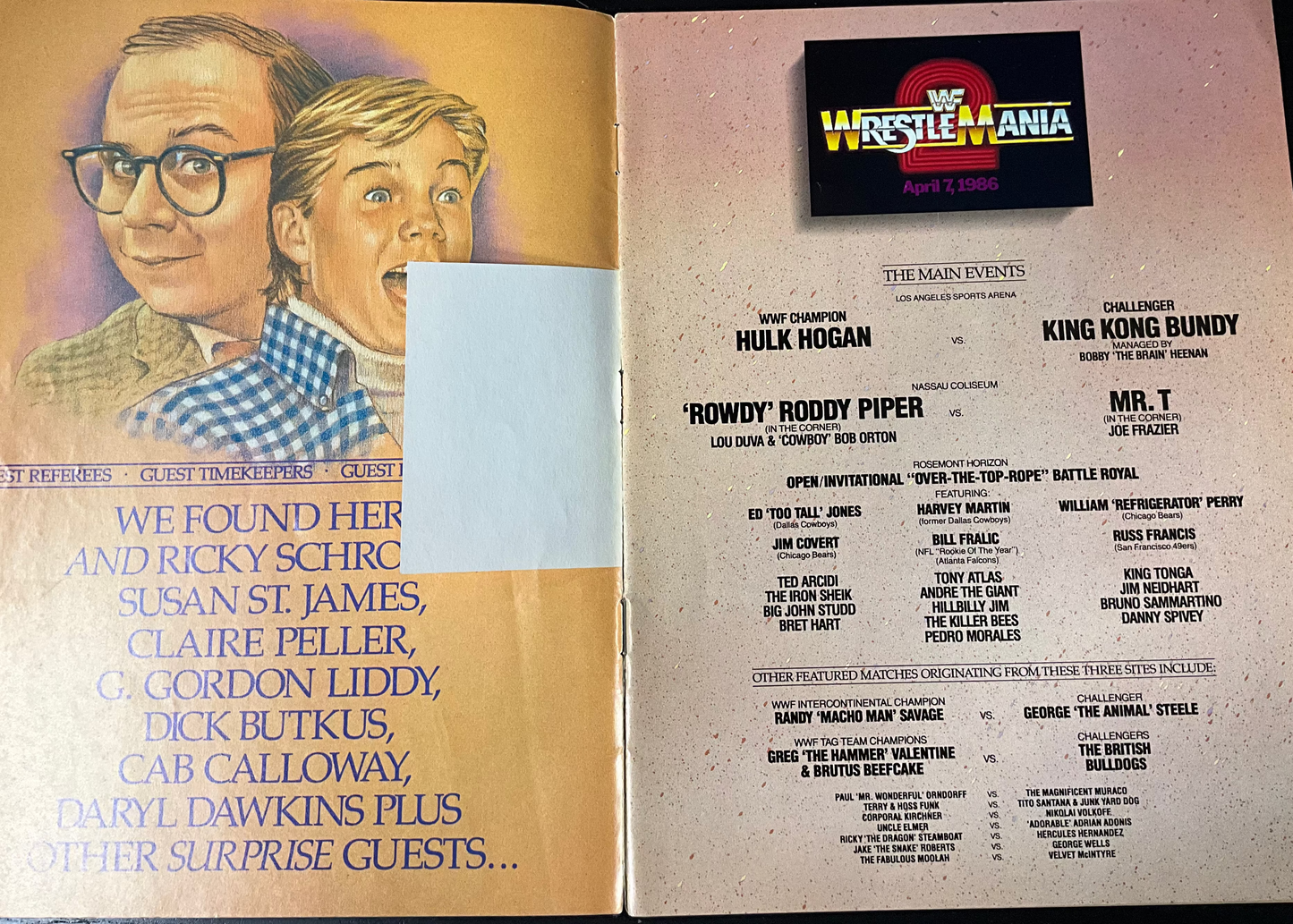 Wrestlemania 2 Program Magazine