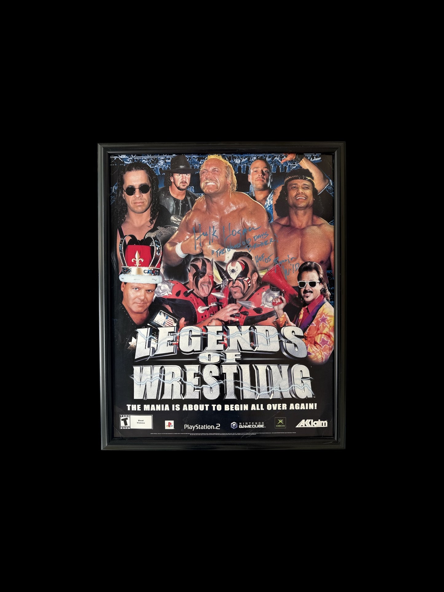 Legends of wrestling signed Original poster w/ Coa