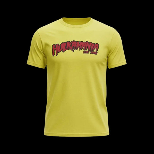 Yellow Hulkamania Adult T-Shirt