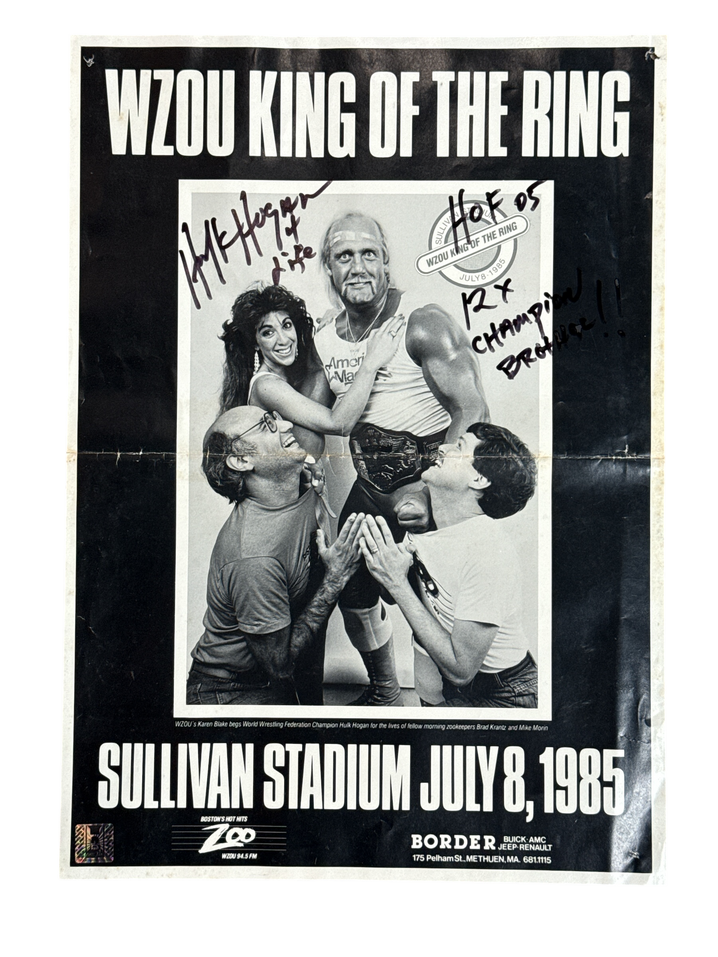 Autographed Original Hulk Hogan 12x17 Poster