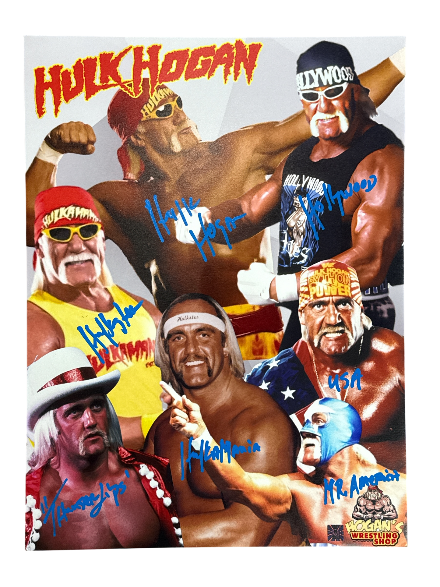 Hulk Hogan Signed 7x 18x24 Foam Board