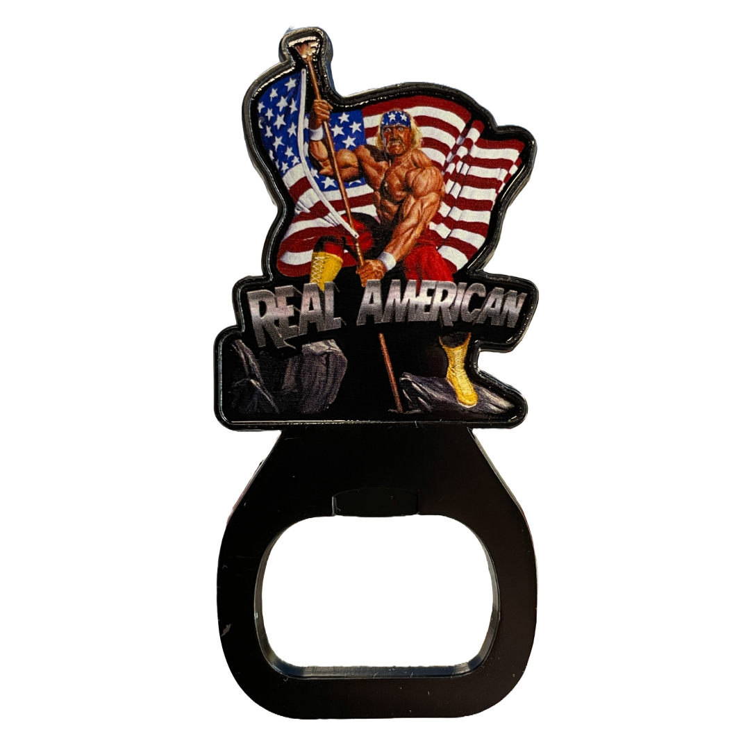 Bottle Opener Magnet Hulk Hogan Real American