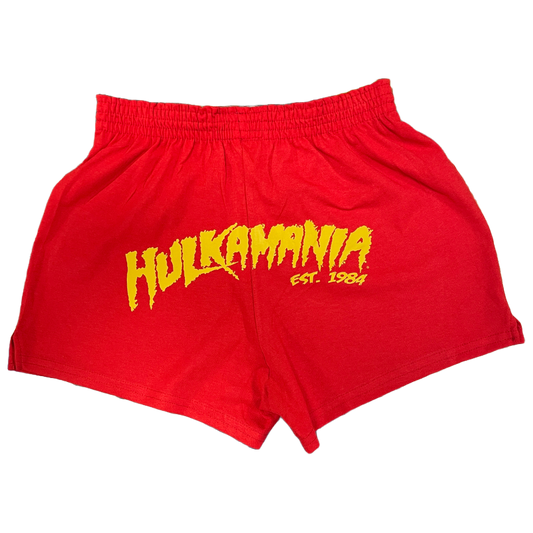 Women's Red Hulkamania Gym Shorts
