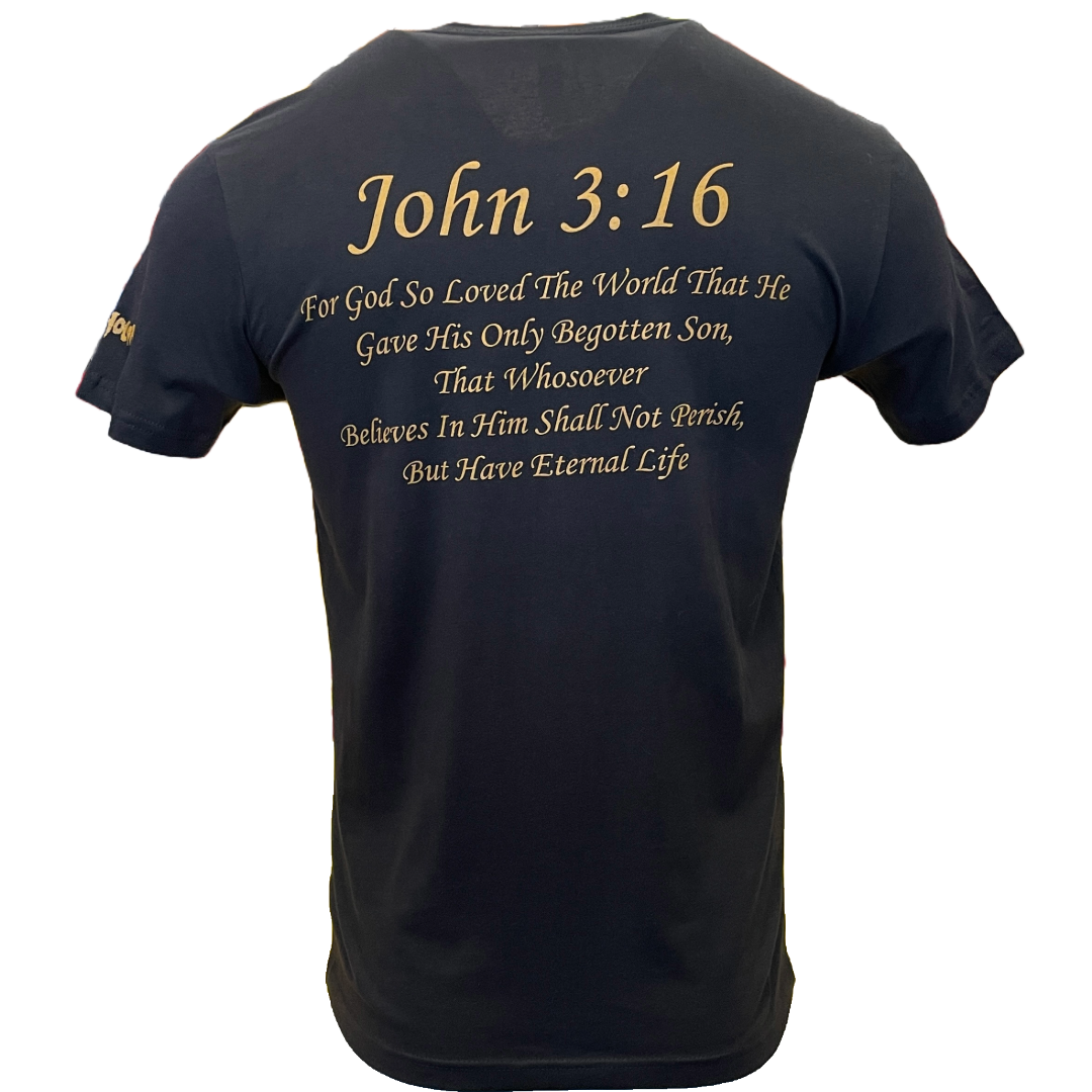 Black John 3:16 Adult T-Shirt
