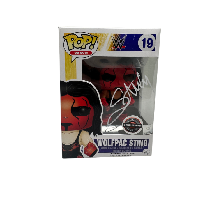 Autographed by sting Wolfpac Funko Pop