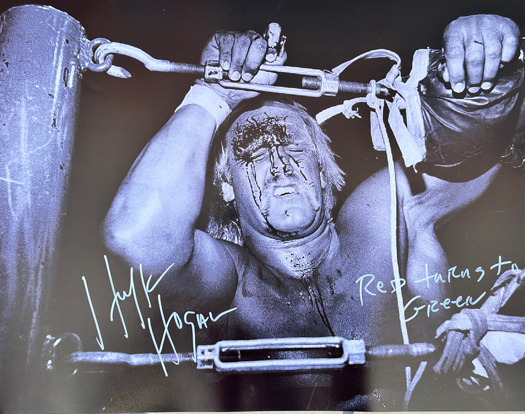 Autographed Hulk Hogan Bleeding Original 8x10