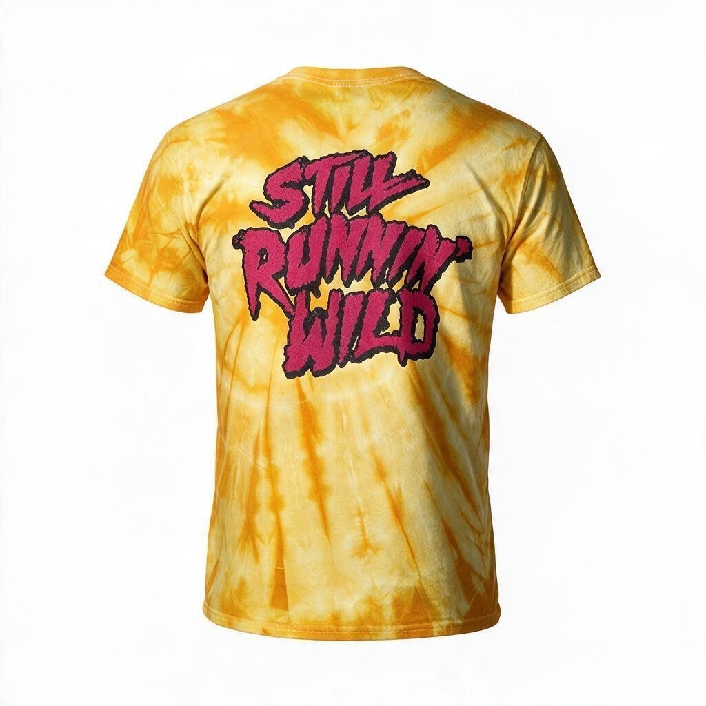 Gold Tie Dye Hulkamania Still Runnin Wild Adult T-Shirt