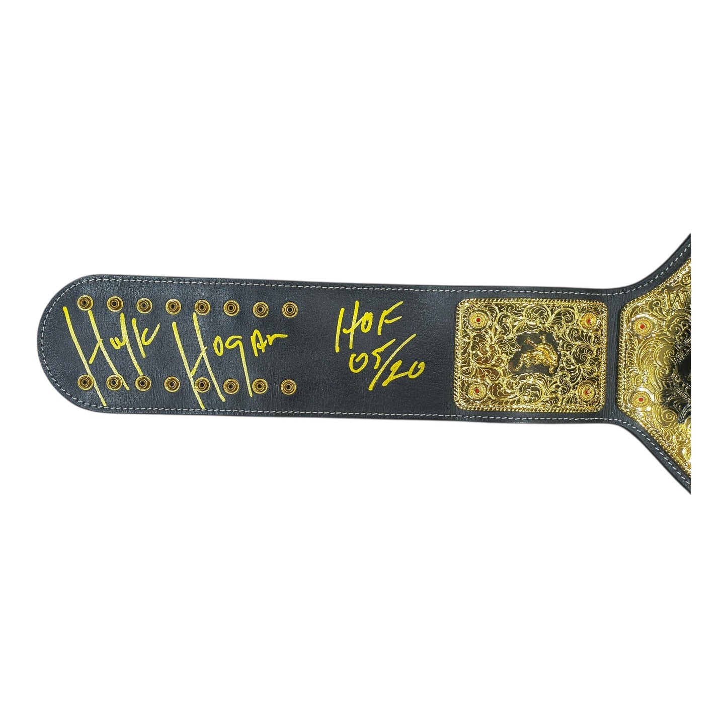 Hulk Hogan Signed 24kt Big Gold nWo Spray Paint Replica Title Belt