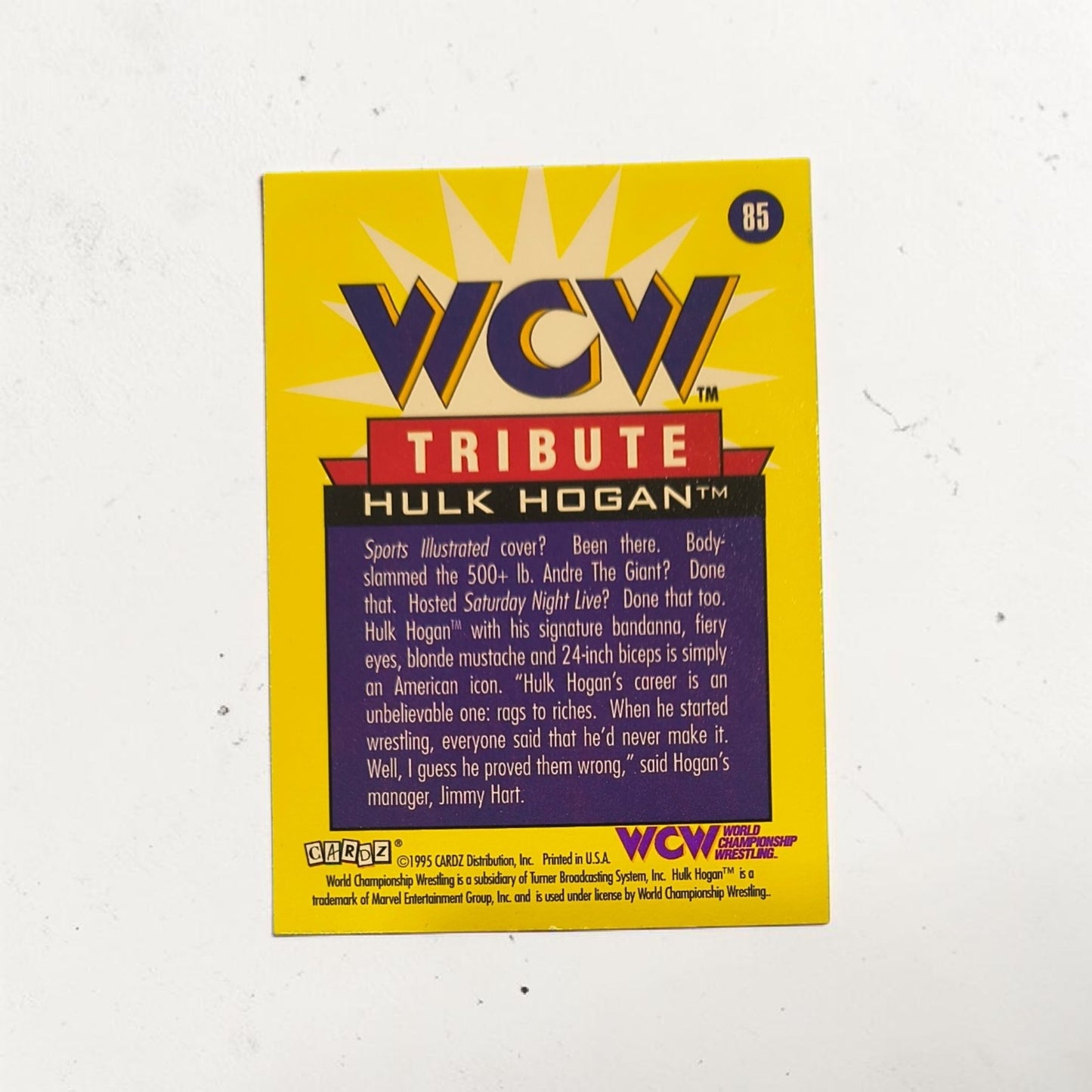 Signed Jimmy Hart WCW Tribute #85 Trading Card