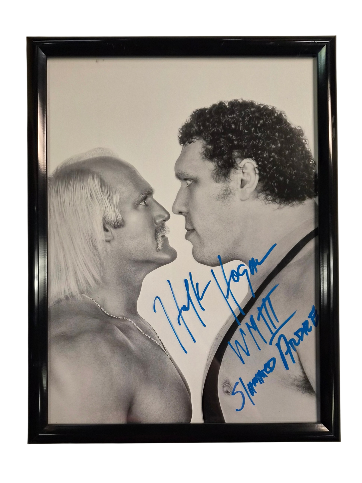 Hulk Hogan Andre Faceoff Signed 12x16 Photo
