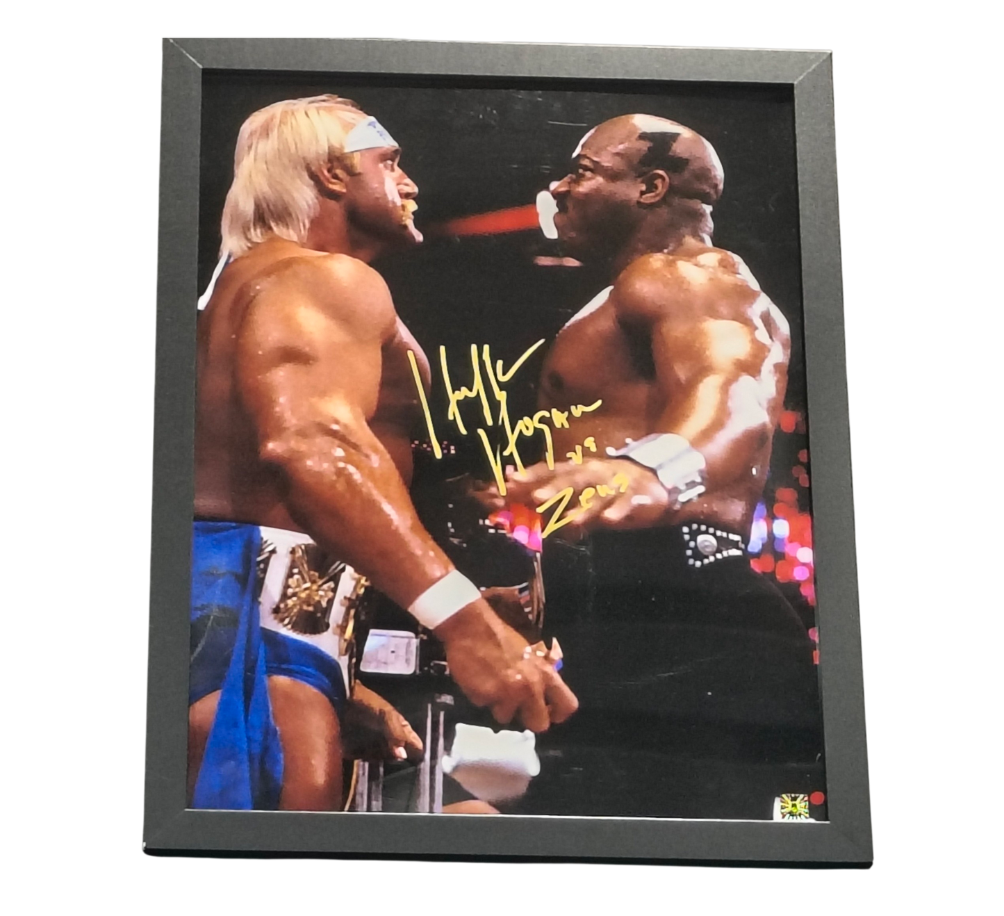 Hulk Hogan vs. Zeus Signed 18x24 Poster