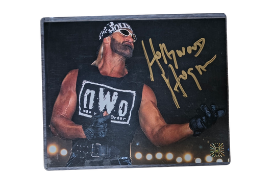 Hollywood Hogan Guitar Pose Signed 8x10 Photo