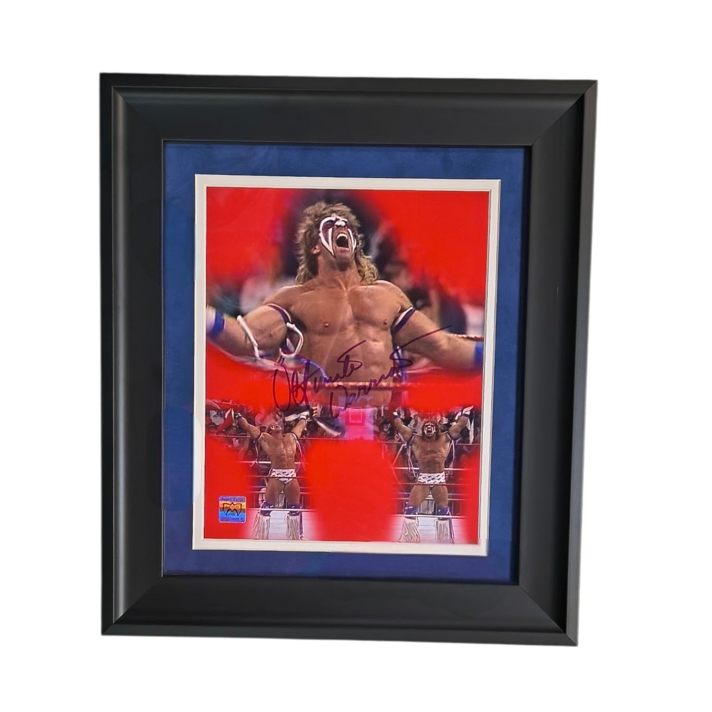 Framed Ultimate Warrior Signed 8x10 Photo