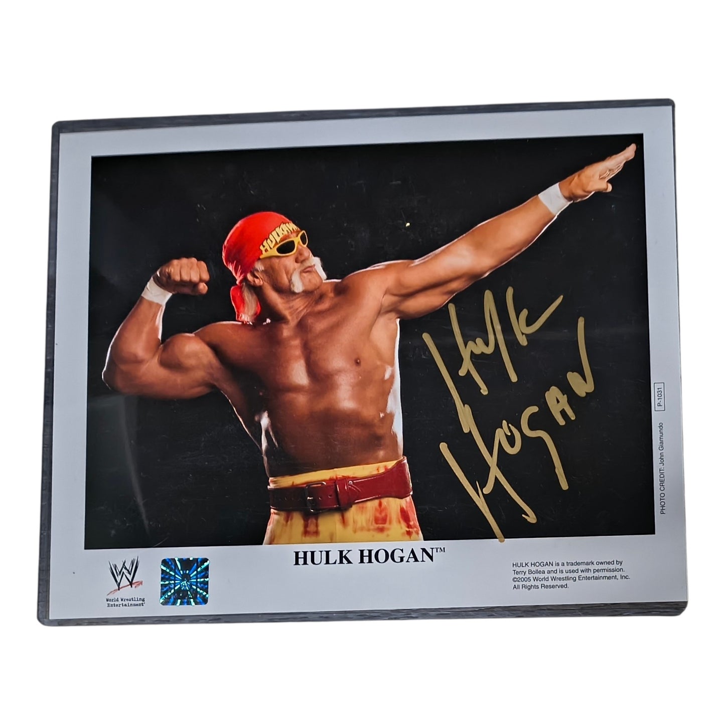WWE Original Promo Hulk Bow N Arrow Signed 8x10 Photo