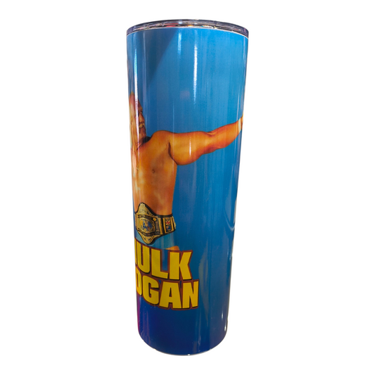 Blue Hulk Hogan 1986 20oz Skinny Aluminum Tumbler